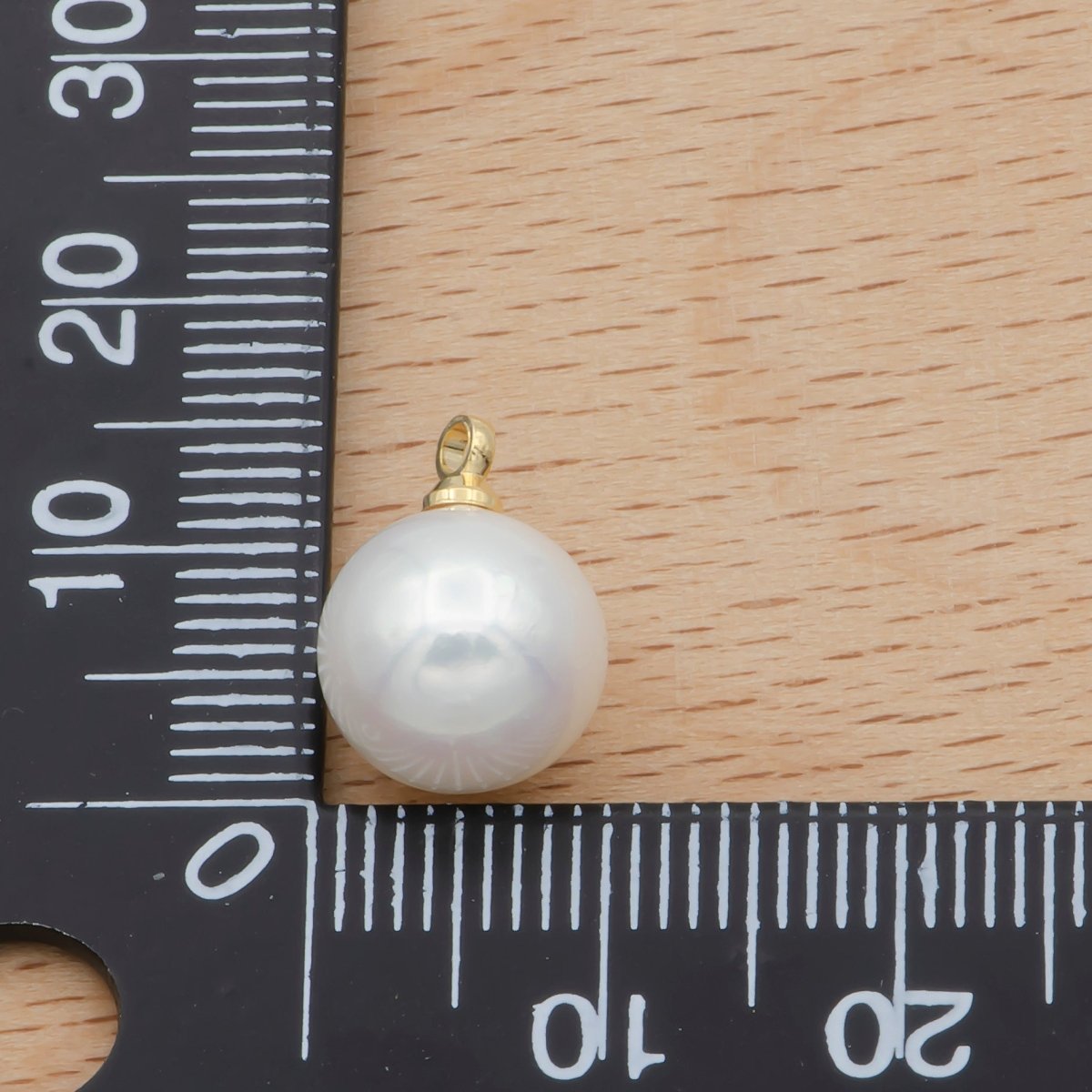 Fresh Water Pearl Ball Round Pearl Charm - P-1823