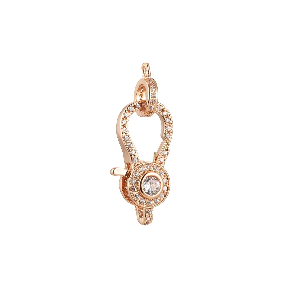 Full Cz Lobster Clasp Unique Design Lobster Claw with Jump Ring for Necklace Bracelet Making Supply L-285~L-288