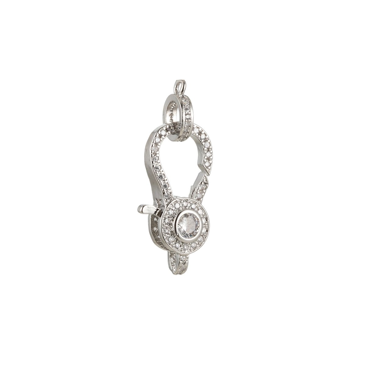 Full Cz Lobster Clasp Unique Design Lobster Claw with Jump Ring for Necklace Bracelet Making Supply L-285~L-288