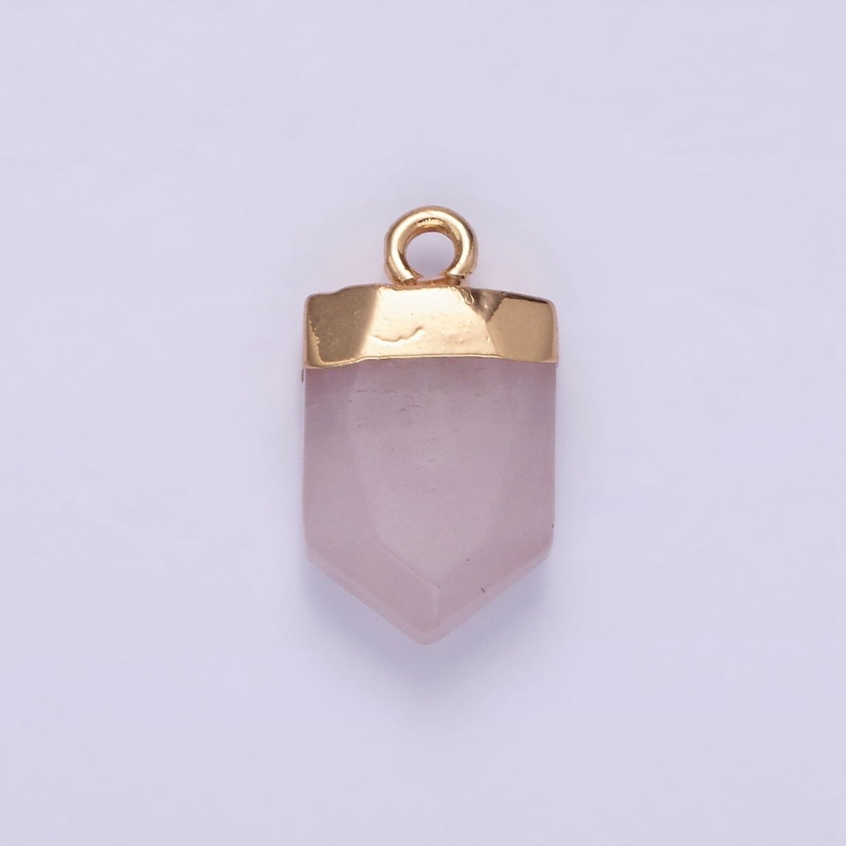 Gemstone Pointed Pendant Stone Crystal, Amethyst, Quartz, Labradorite, Amazonite, Teal Gold Plated N1728 N1729 N1730 N1731 N1732