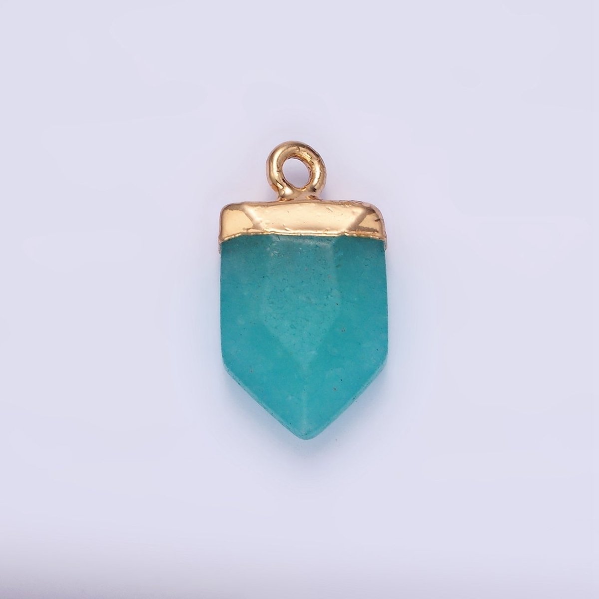Gemstone Pointed Pendant Stone Crystal, Amethyst, Quartz, Labradorite, Amazonite, Teal Gold Plated N1728 N1729 N1730 N1731 N1732