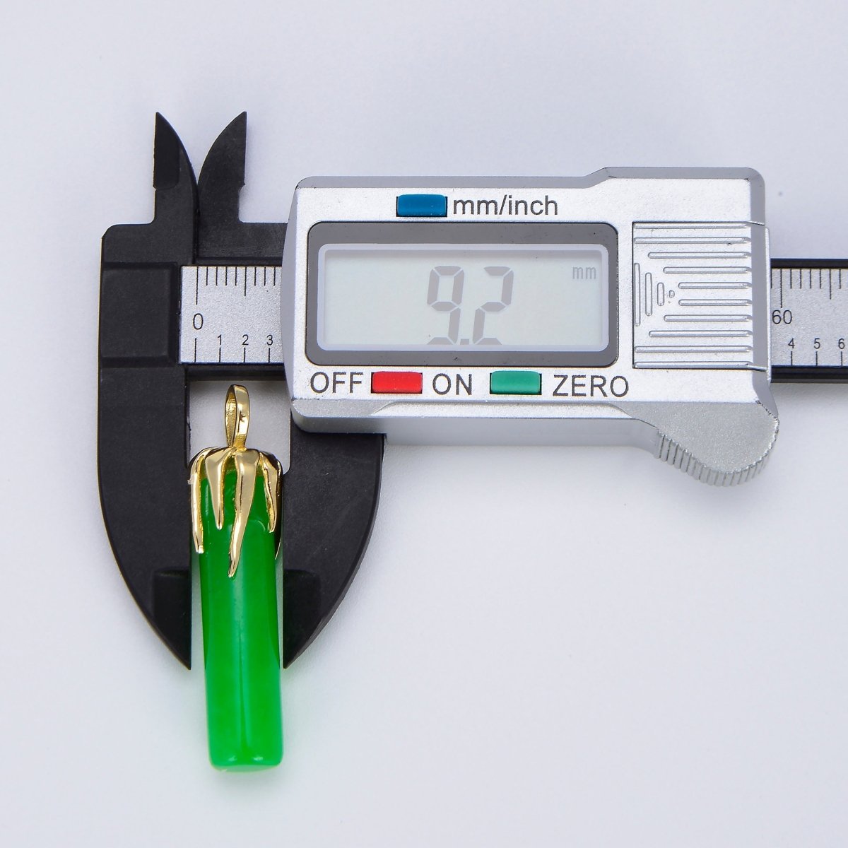 Genuine Green Jade Stick Green Pendant Necklace for Drop Dangle Charm Necklace Earring Jewelry Making AH-306 AH-307