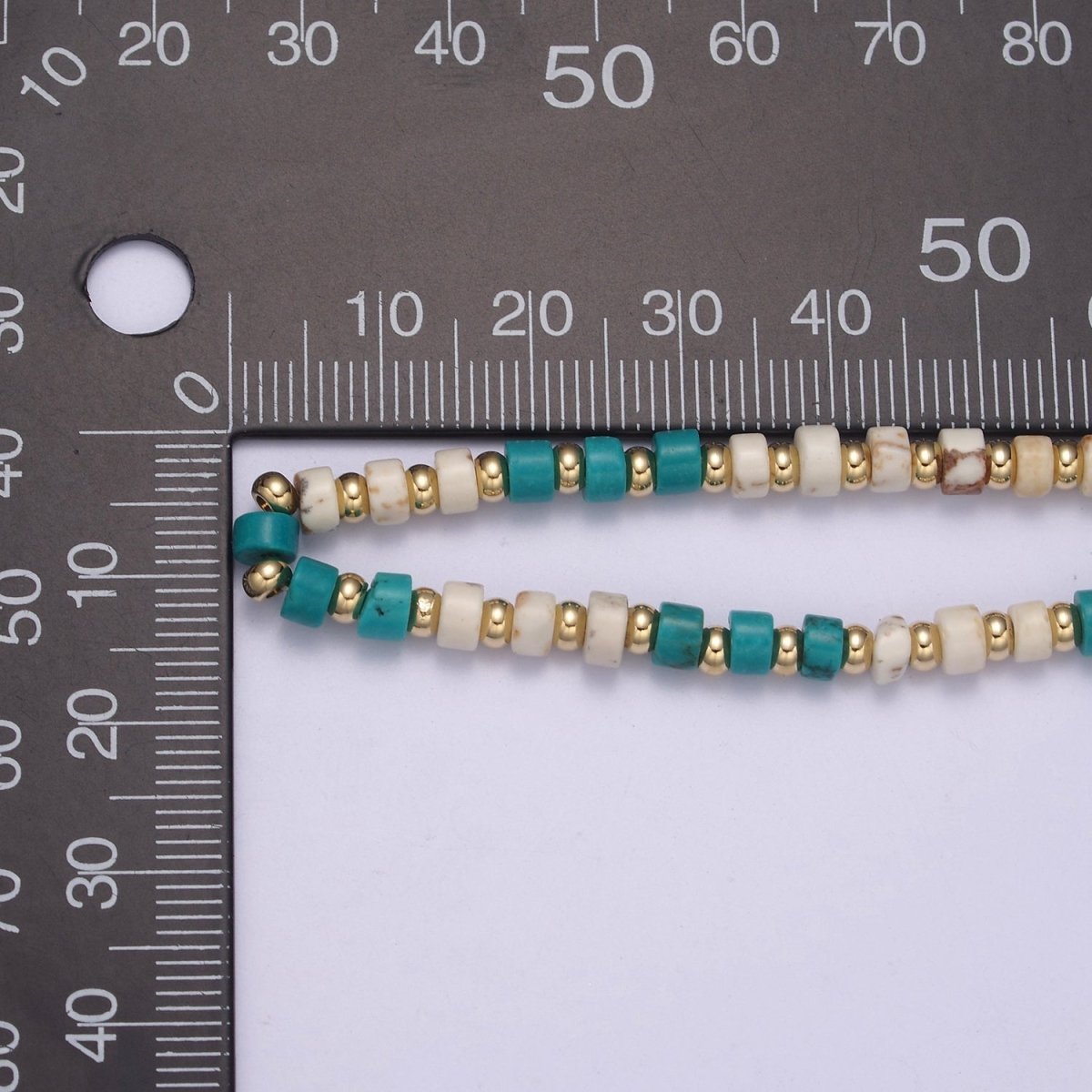 Genuine Natural Turquoise Beaded Necklace With Wooden Opal Beads Gemstone Necklace, Simple Classic Boho Layer Necklace | WA-588 Clearance Pricing