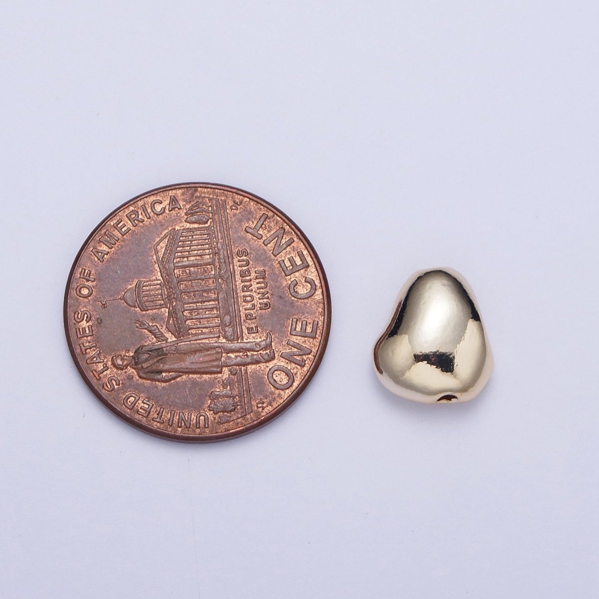 Geometric 9.7x8.6mm Abstract Bead Spacer For DIY Jewelry Making in Gold & Silver B-110 B-112