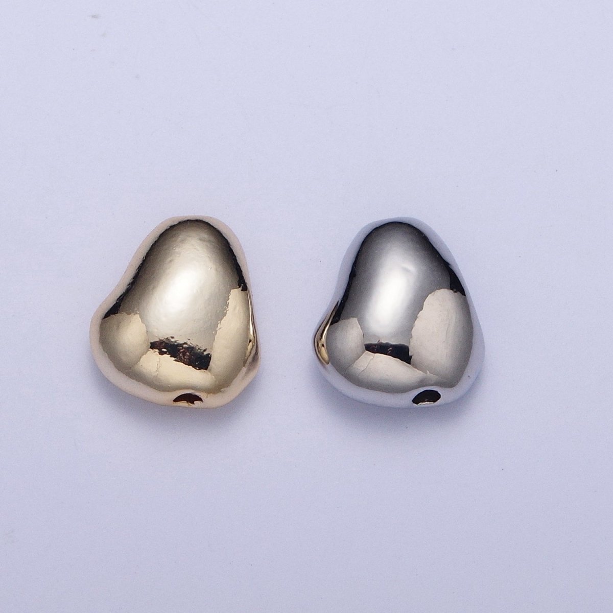 Geometric 9.7x8.6mm Abstract Bead Spacer For DIY Jewelry Making in Gold & Silver B-110 B-112