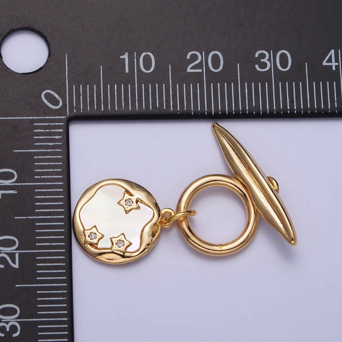 Geometric Bar Shell Pearl Stars Dangle Toggle Clasps Jewelry Closure Supply in Gold & Silver | Z-060 Z-061