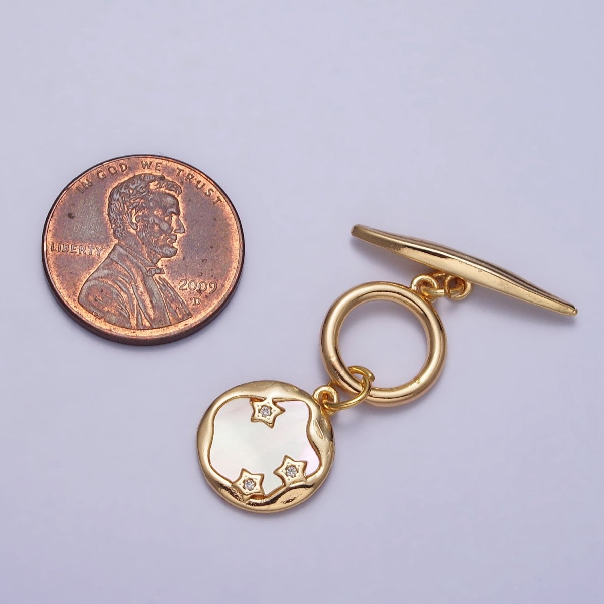 Geometric Bar Shell Pearl Stars Dangle Toggle Clasps Jewelry Closure Supply in Gold & Silver | Z-060 Z-061