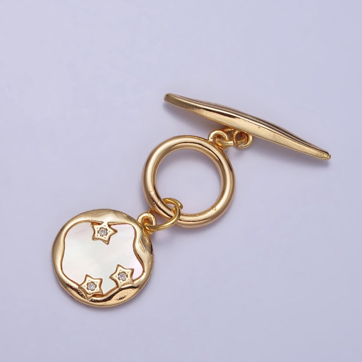 Geometric Bar Shell Pearl Stars Dangle Toggle Clasps Jewelry Closure Supply in Gold & Silver | Z-060 Z-061