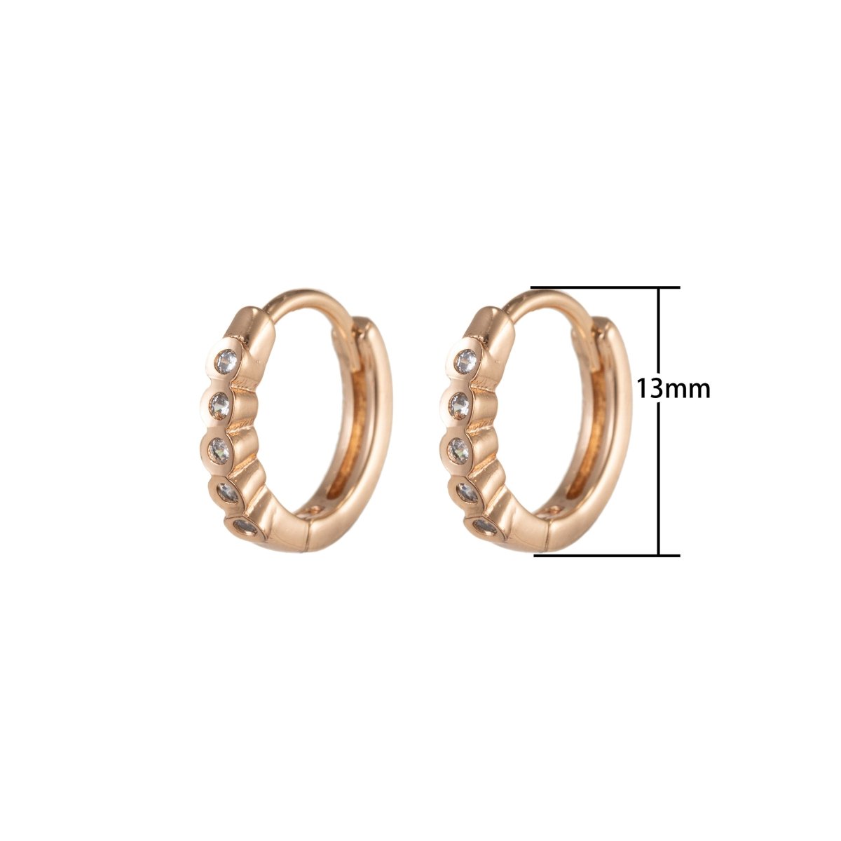 Geometric Earrings, Hexagon Earrings, Geometric Jewelry, Geometric Hoops Earrings Minimalist Micro Pave Huggie Earrings Q-055