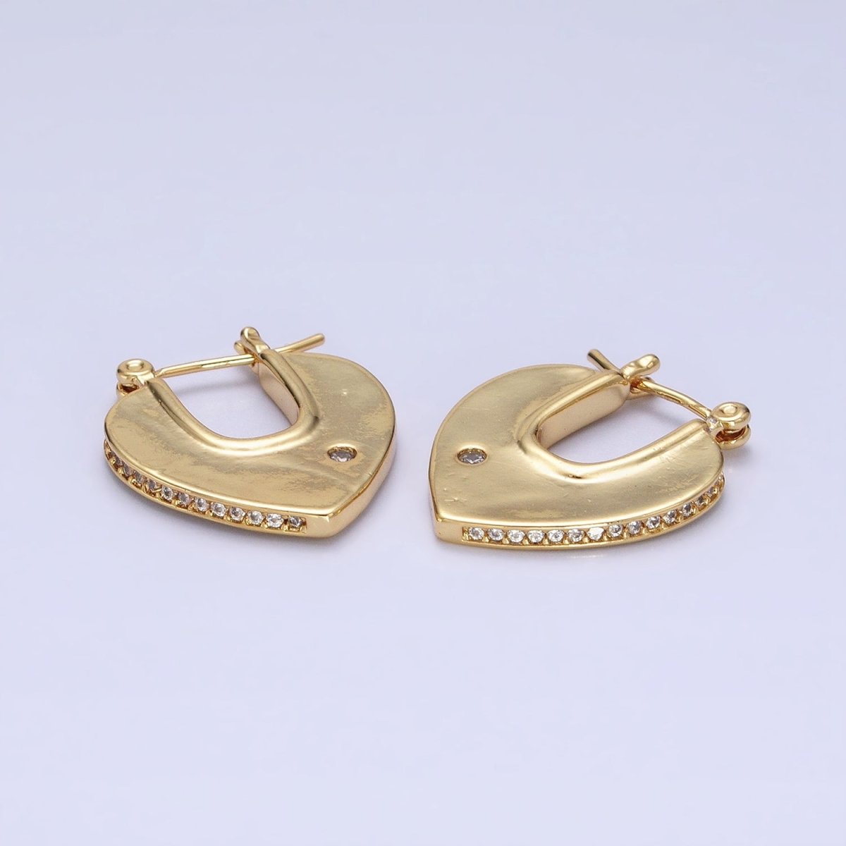 Geometric Hoops Heart Triangle Hoop Earrings Statement Jewelry 14k Gold Filled Earrings AB727 AB728