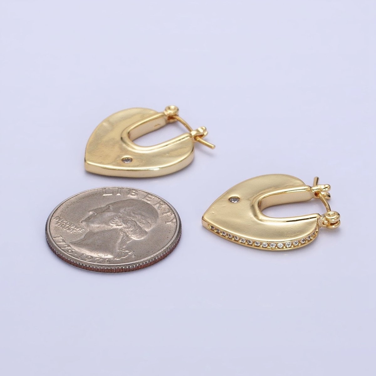 Geometric Hoops Heart Triangle Hoop Earrings Statement Jewelry 14k Gold Filled Earrings AB727 AB728