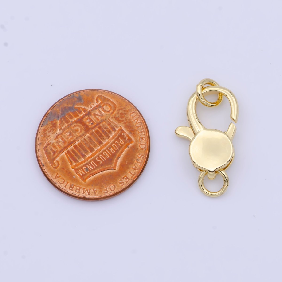 Gold 22.5mm Round Lobster Claw Clasps Jewelry Making Closure | K-290 - DLUXCA