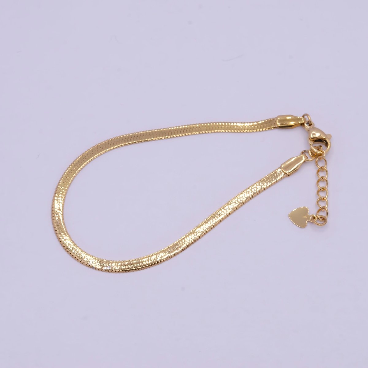 Gold 3mm 4mm 5mm Herringbone Snake Chain Bracelet For Wholesale Bracelet Jewelry Making Supply | WA-924 WA-925 WA-926