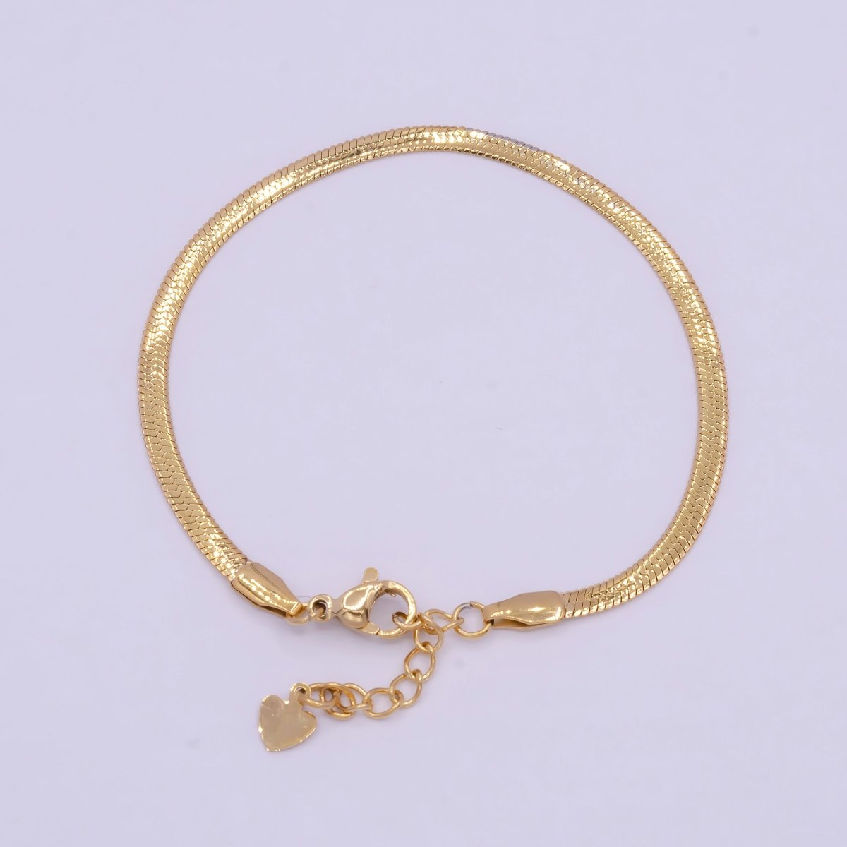 Gold 3mm 4mm 5mm Herringbone Snake Chain Bracelet For Wholesale Bracelet Jewelry Making Supply | WA-924 WA-925 WA-926