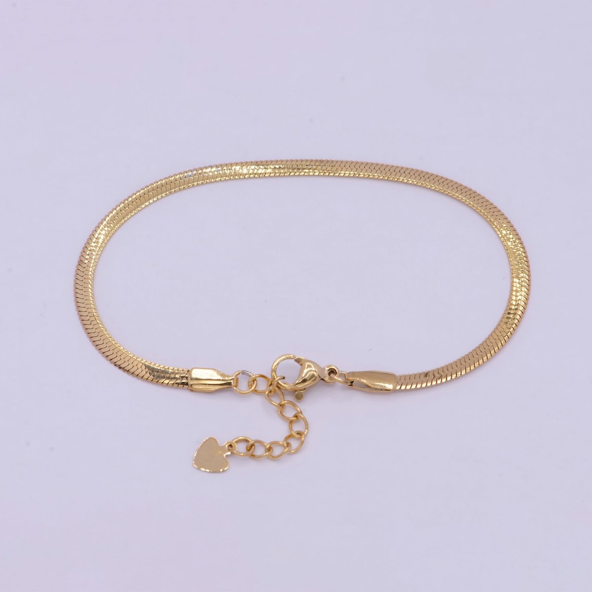 Gold 3mm 4mm 5mm Herringbone Snake Chain Bracelet For Wholesale Bracelet Jewelry Making Supply | WA-924 WA-925 WA-926
