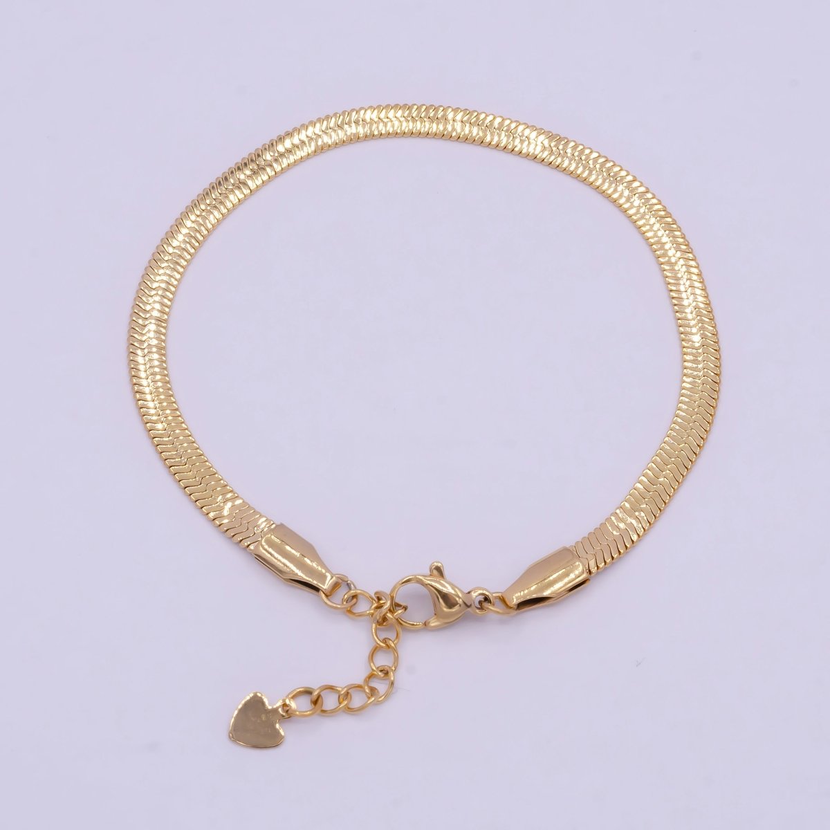 Gold 3mm 4mm 5mm Herringbone Snake Chain Bracelet For Wholesale Bracelet Jewelry Making Supply | WA-924 WA-925 WA-926