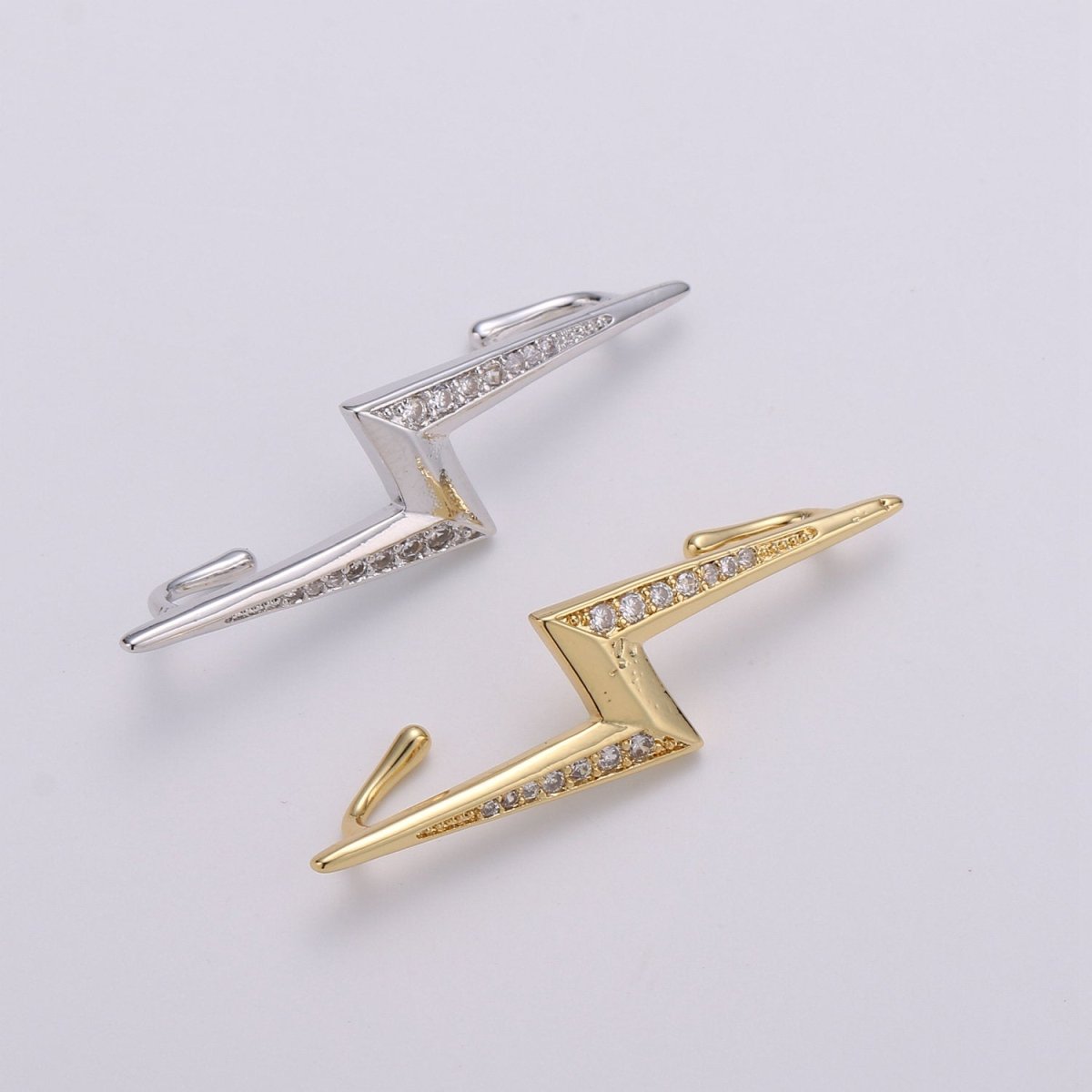 Gold Bolt Earring Ear Climber Silver Ear Cuff Lightning Gold Ear Crawler Chic Fashion Earrings Modern Jewelry Gift K-826 K-827