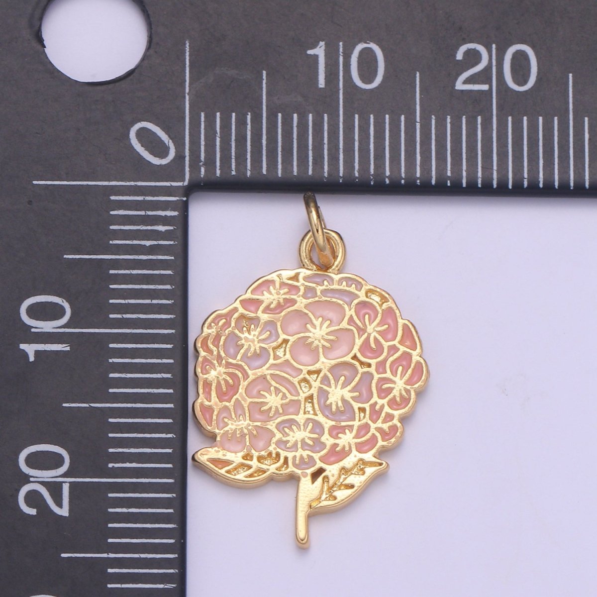 Gold Bouquet Charms - wedding bouquet charms - Daisy Flower Charm -Enamel Bridal Wedding Bridesmaid Gifts Necklace Charm Jewelry Making E-290 E-291
