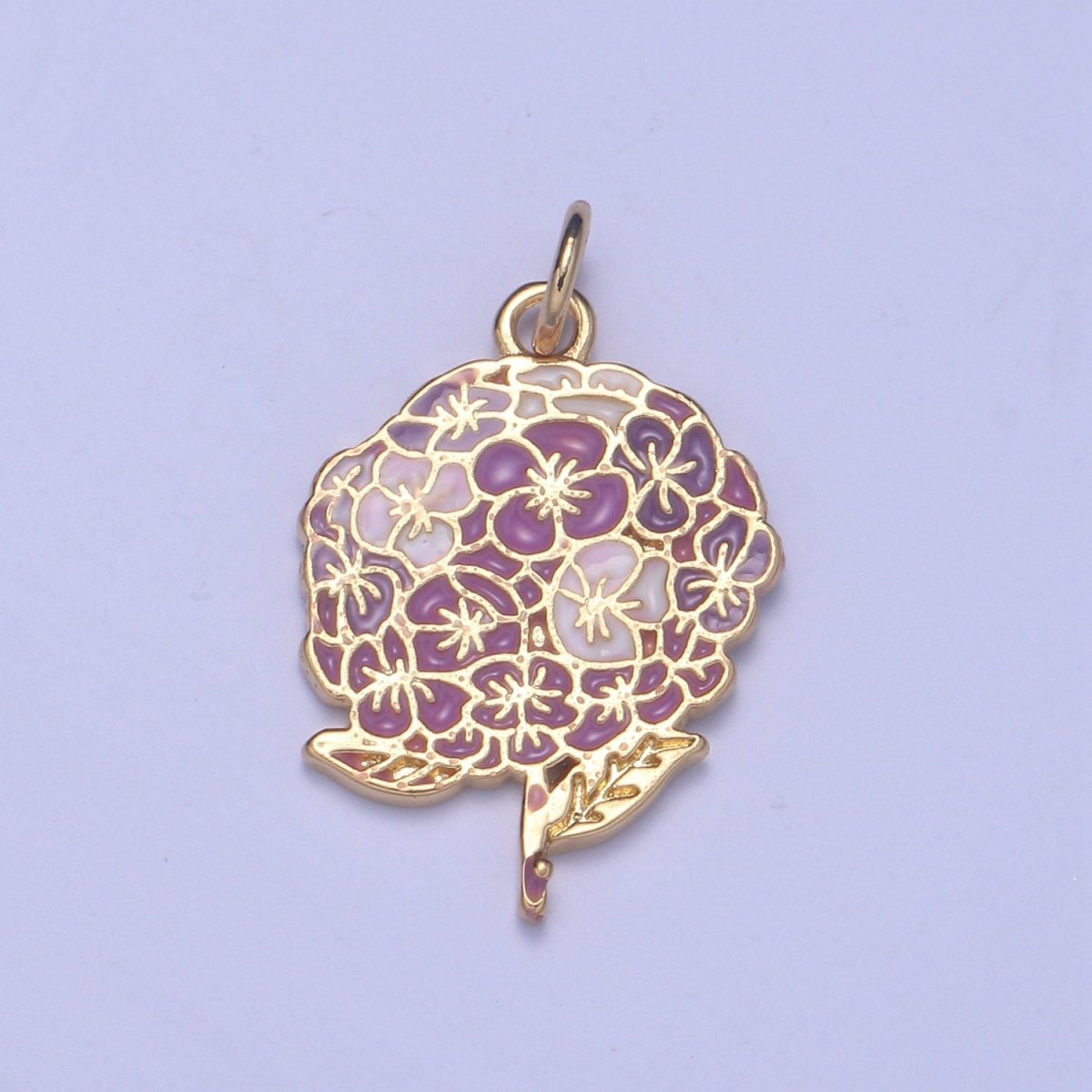 Gold Bouquet Charms - wedding bouquet charms - Daisy Flower Charm -Enamel Bridal Wedding Bridesmaid Gifts Necklace Charm Jewelry Making E-290 E-291
