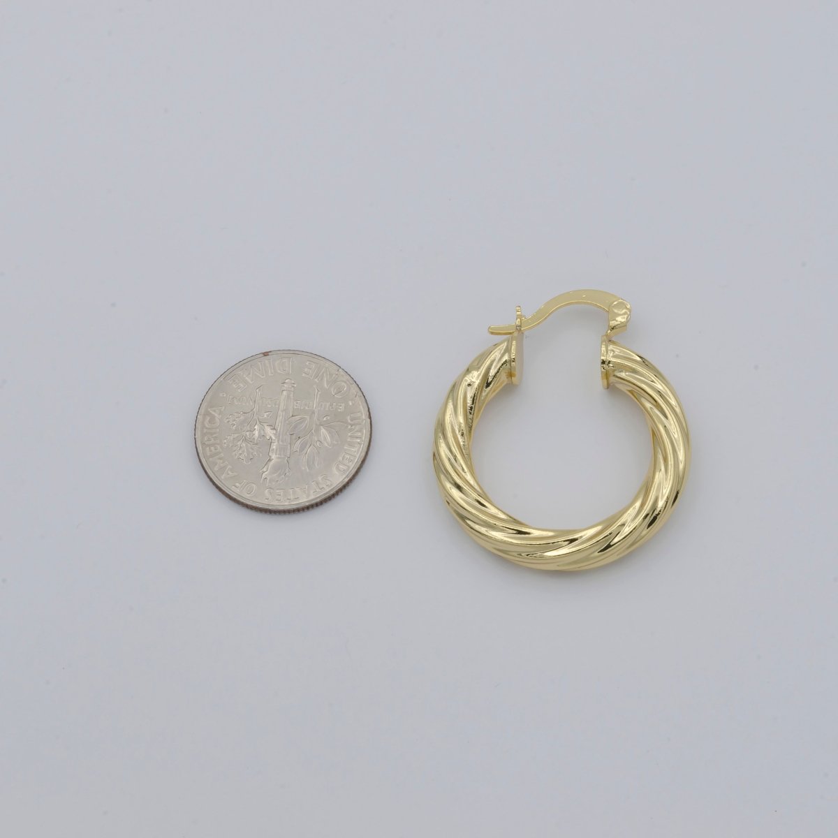 Gold Braided Round Huggies Earrings, Plain Gold Filled Mini Geometric Formal/Casual Wear Earring Jewelry P-125 P-126 P-127