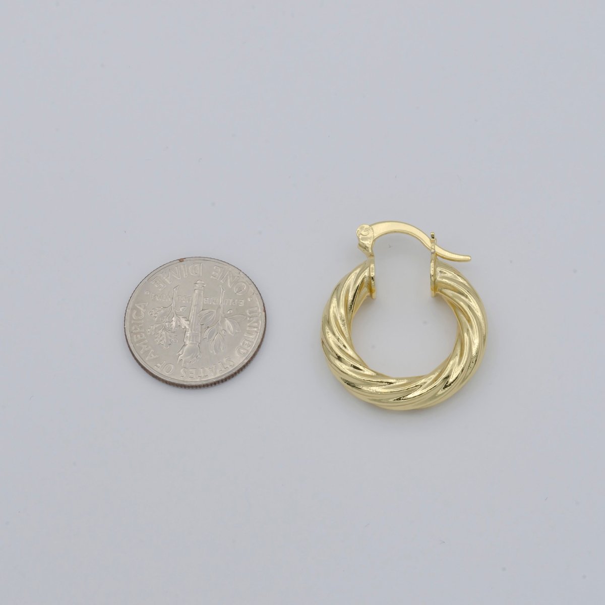 Gold Braided Round Huggies Earrings, Plain Gold Filled Mini Geometric Formal/Casual Wear Earring Jewelry P-125 P-126 P-127