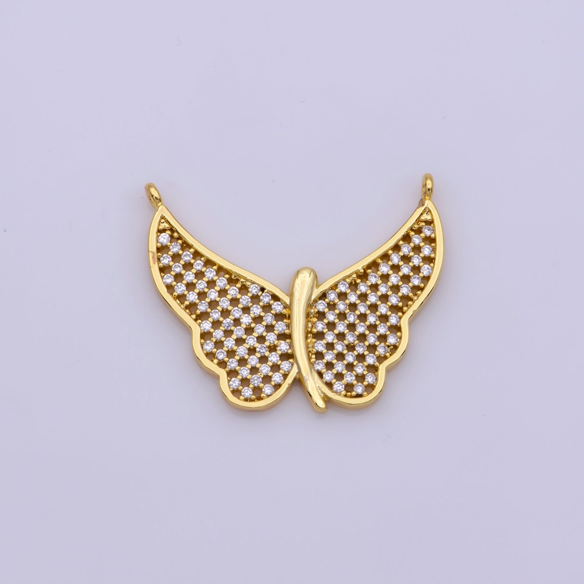 Gold Butterfly Charm Connector Dainty Butterfly Pendant, Gold Butterfly Connector, Dainty Charms, Necklace Bracelet Charms, DIY Jewelry Making G-846 - DLUXCA