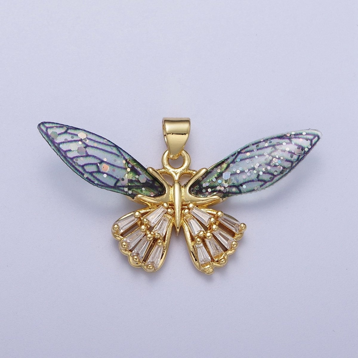 Gold Butterfly Pendant Magical Dream Mariposa Charm H-664 H-665
