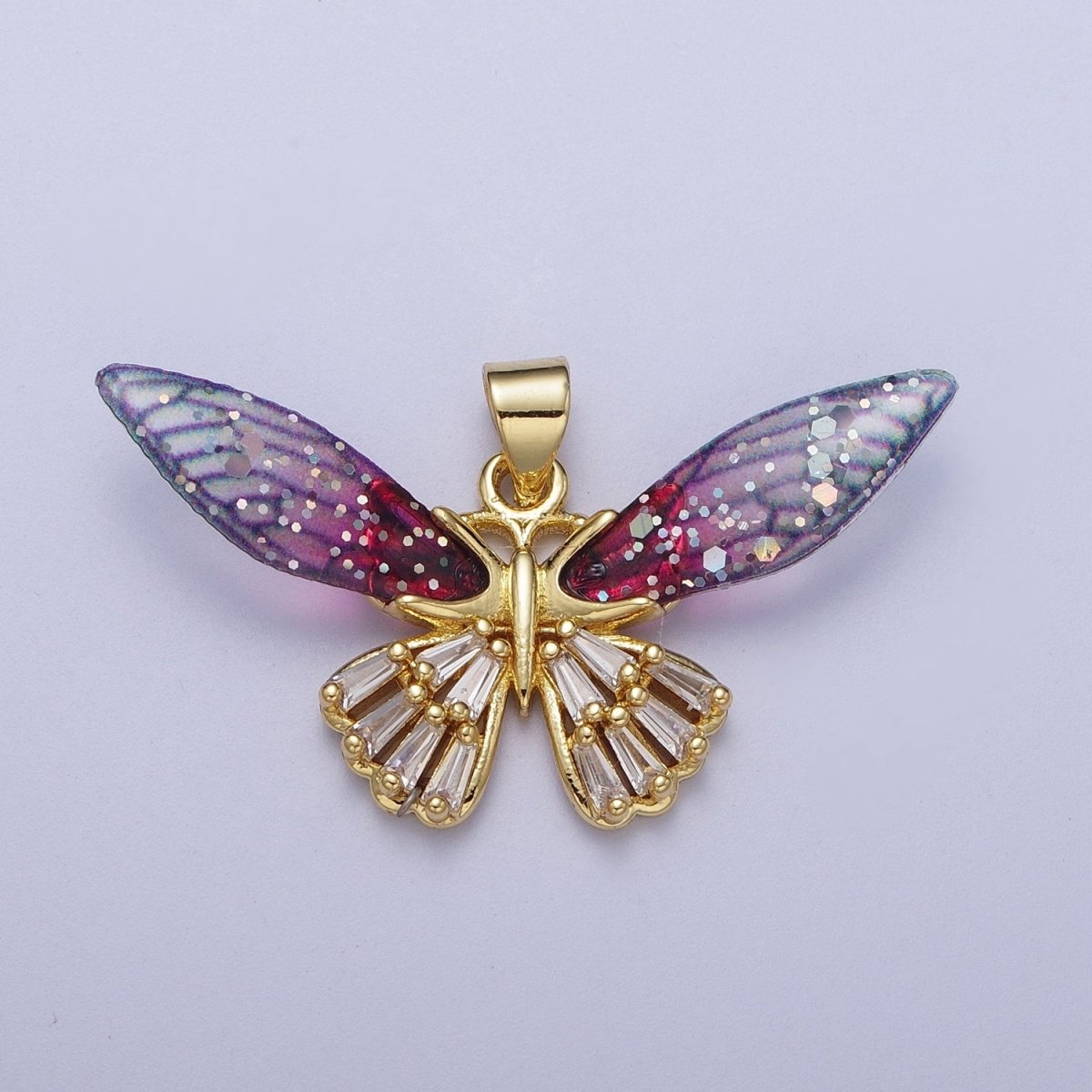 Gold Butterfly Pendant Magical Dream Mariposa Charm H-664 H-665