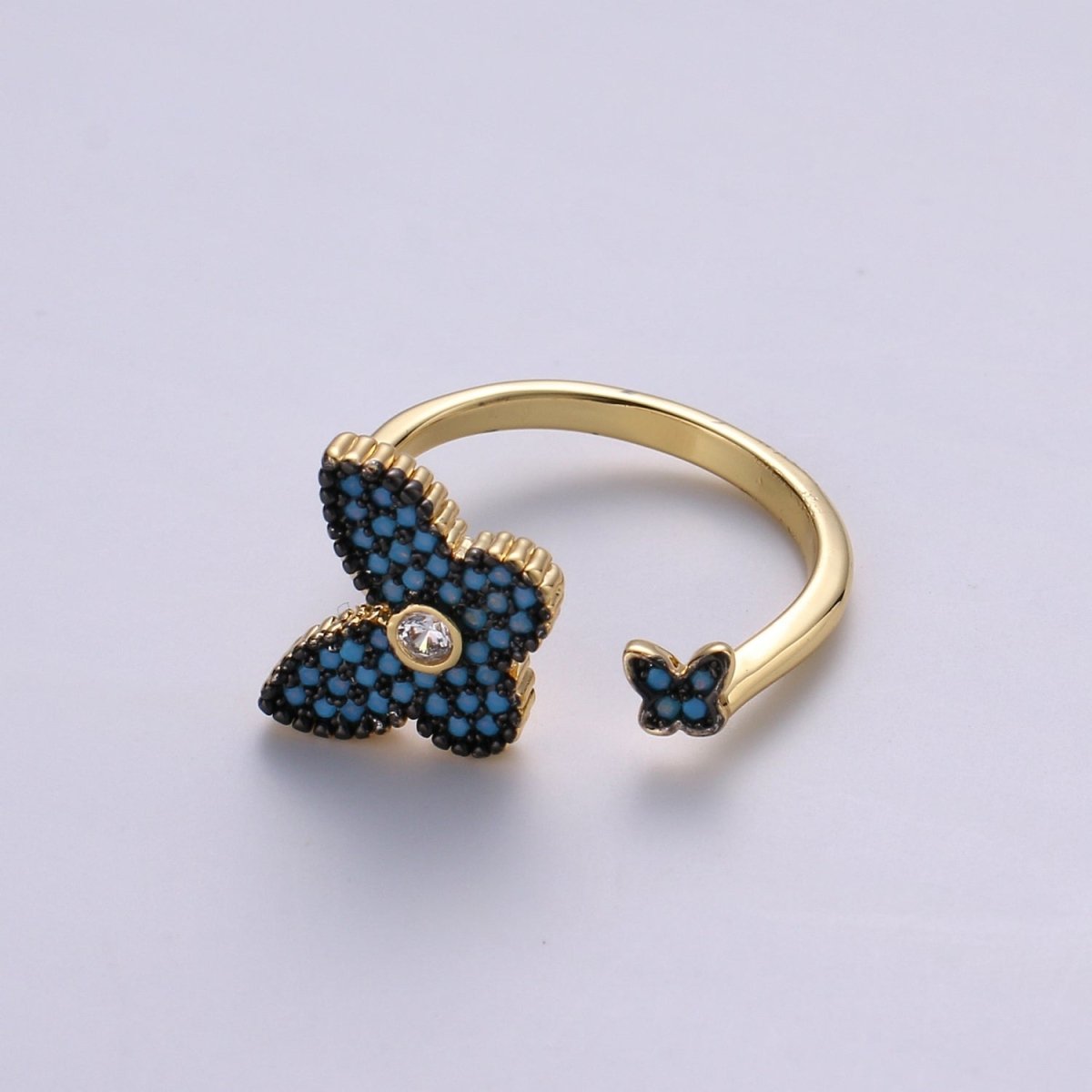 Gold Butterfly Ring, Dainty Gold Ring Open Ring Adjustable Ring Animal Jewelry Monarch Mariposa Ring Christmas Gift for Her, R-051 - R-054