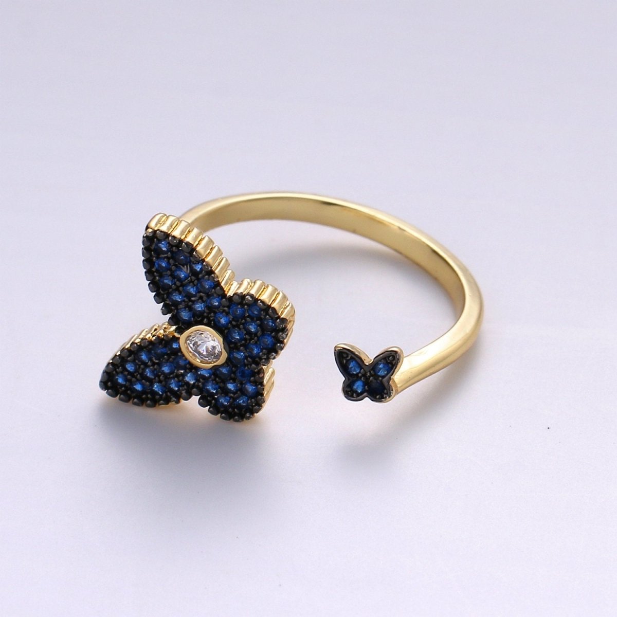 Gold Butterfly Ring, Dainty Gold Ring Open Ring Adjustable Ring Animal Jewelry Monarch Mariposa Ring Christmas Gift for Her, R-051 - R-054