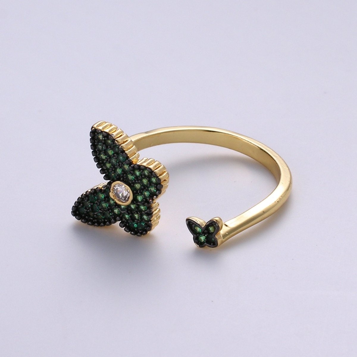 Gold Butterfly Ring, Dainty Gold Ring Open Ring Adjustable Ring Animal Jewelry Monarch Mariposa Ring Christmas Gift for Her, R-051 - R-054