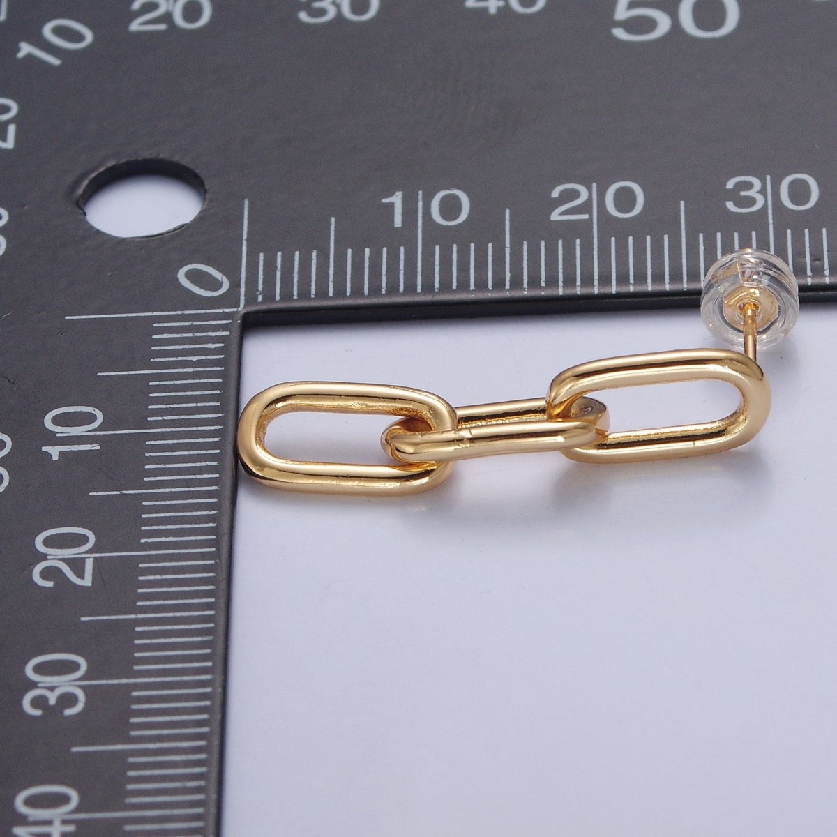 Gold Cable Link Earrings • Minimalist Gold Earrings • Perfect Gift for Her V-176