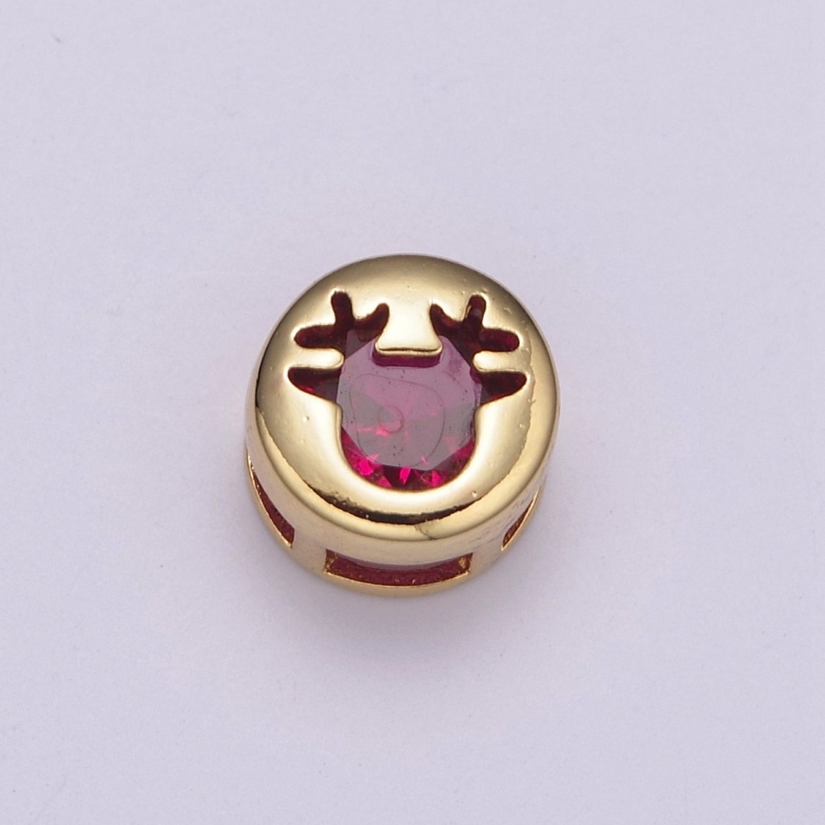 Gold Christmas Bead Spacer For Bracelet Making - Christmas Jewelry Supplies Gift - Santa Raindeer Bow Christmas Tree Star Snowflake Heart Bead with Cubic Zirconia B-766 to B-772