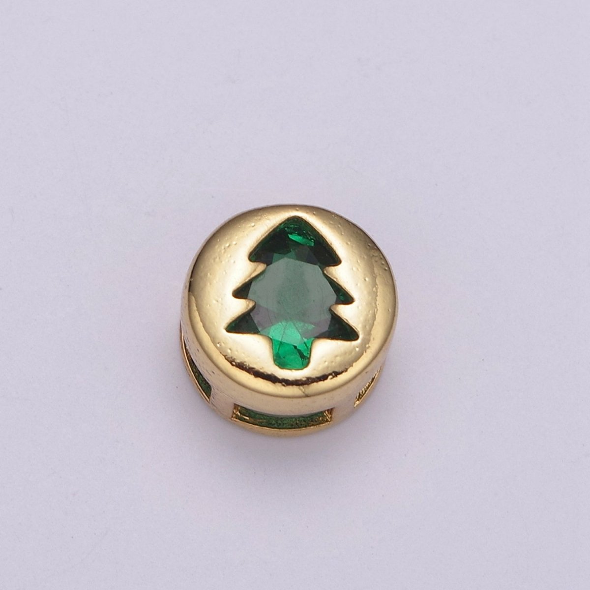 Gold Christmas Bead Spacer For Bracelet Making - Christmas Jewelry Supplies Gift - Santa Raindeer Bow Christmas Tree Star Snowflake Heart Bead with Cubic Zirconia B-766 to B-772