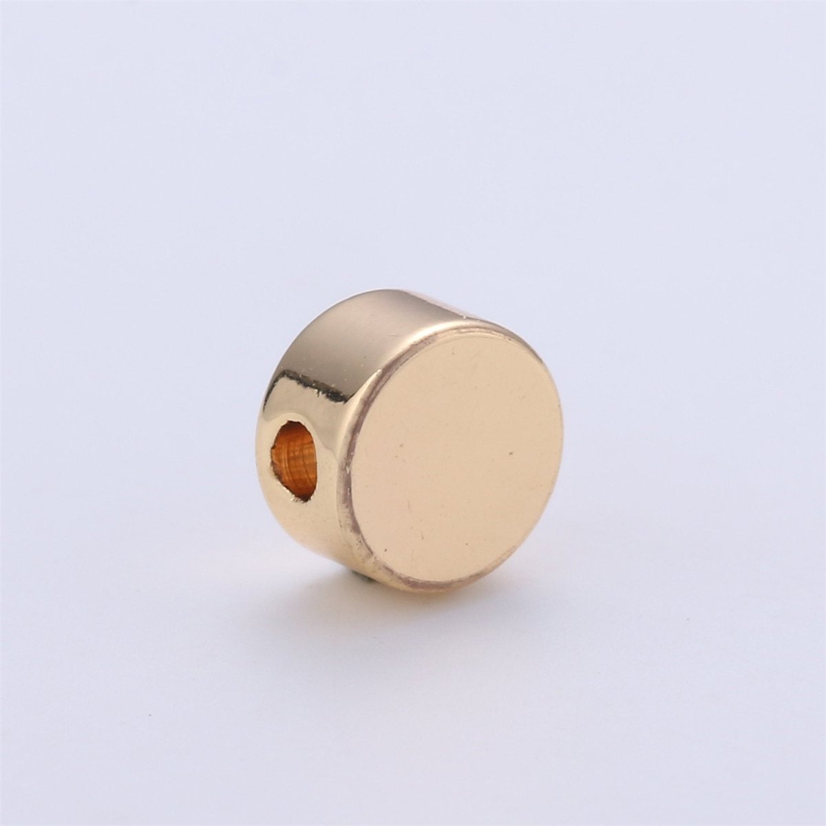 Gold Circle Bead Round Bead Findings 5mm Hole:1.2mm for Bracelet Necklace Jewelry Supplies B-222 - DLUXCA