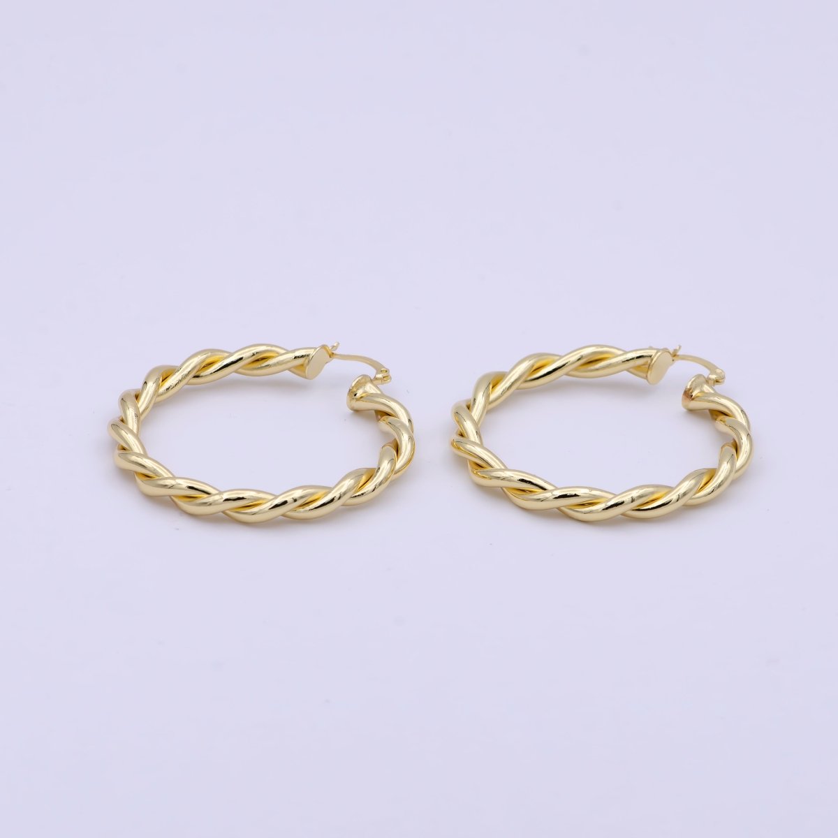 Gold Circle Twisted Hoop, 24k Gold Fill Hoop, Twisted Hoop, Gold Hoop Earrings, Dainty Minimalist Hoops Wholesale Jewelry T-335 T-336 T-355