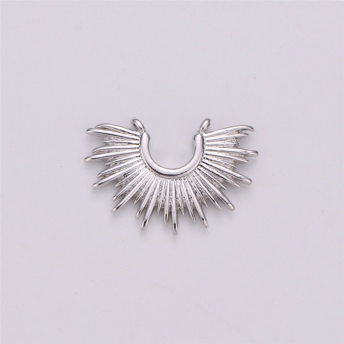 Gold Crescent Sun Charm 18k Gold Fill Sunburst Pendant  Necklace Minimalist Celestial Crescent Sun Pendant Boho Ethnic Statement Necklace F-288