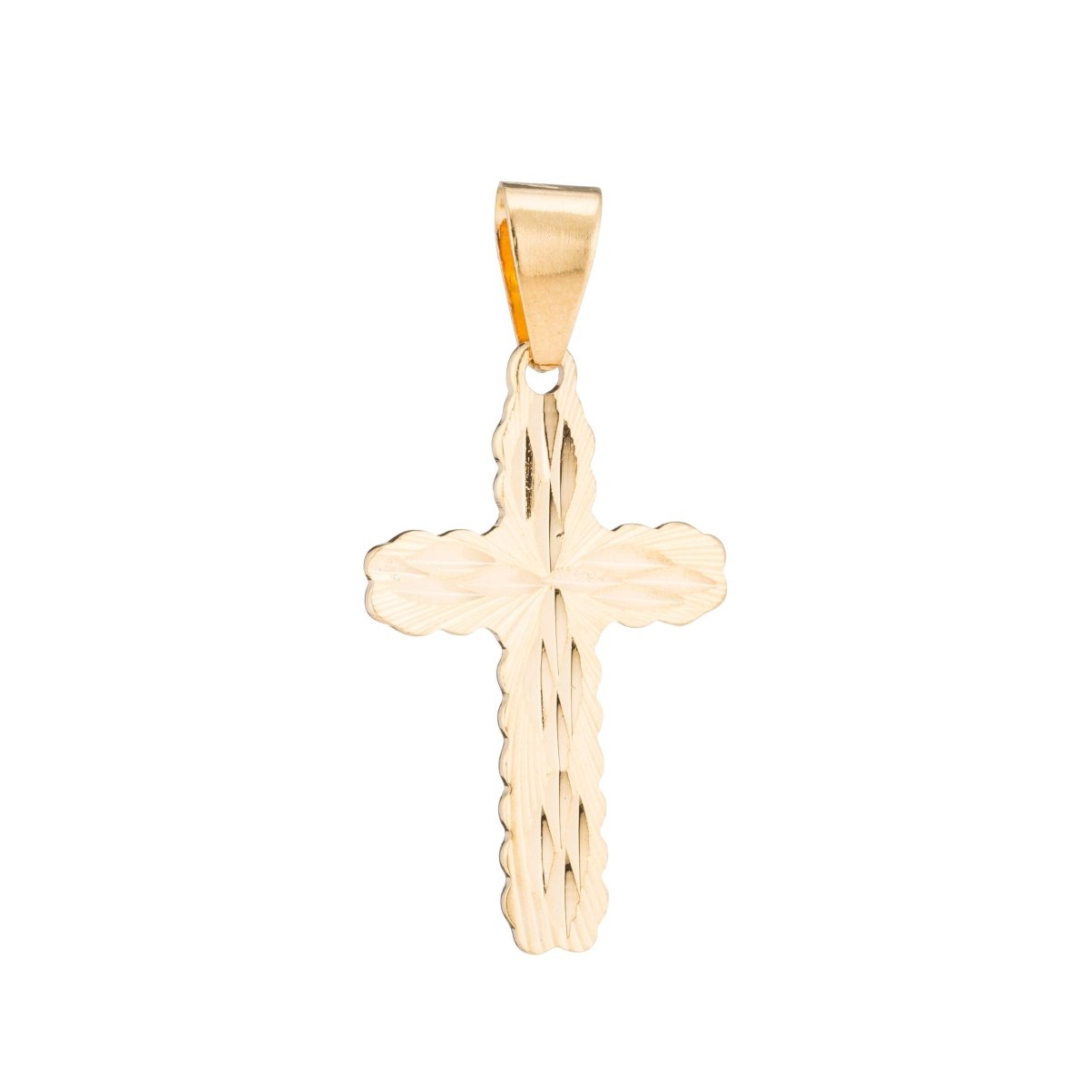 Gold Cross, Jesus, Faith, Hope, Love, Joy, Peace, Believe, Family, Church, Necklace Pendant Charm Bead Bails Findings for Jewelry Making H-189 - DLUXCA