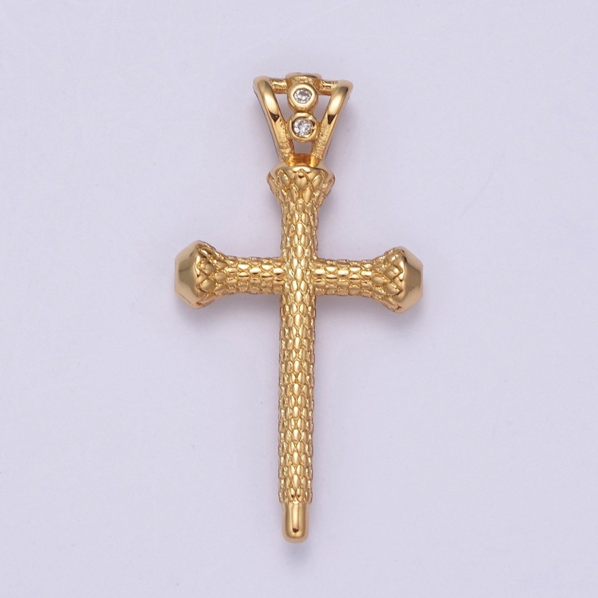 Gold Cross Pendant N-579 - DLUXCA