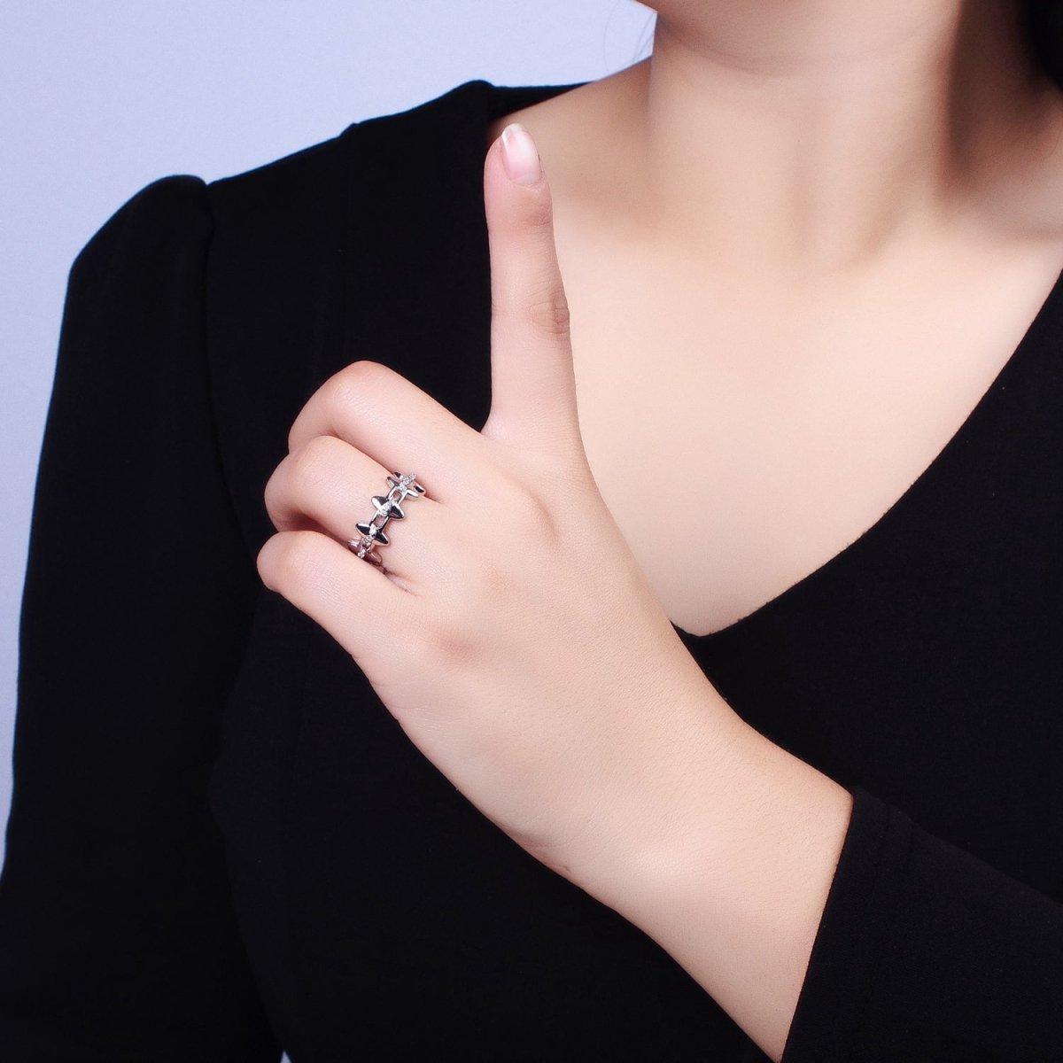 Gold Crown Band, Princess Crown Ring Silver Gold Ring, Crown Stacking Ring Geometric Jewelry O-1813 O-1814