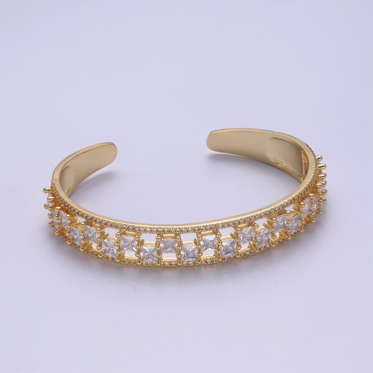 Gold CZ Diamond bangles studded with Clear White, Fuchsia Blue, Green stones | New fashion designer bangles | CZ Diamond bangles Bracelet | WA-780 to WA-783 Clearance Pricing