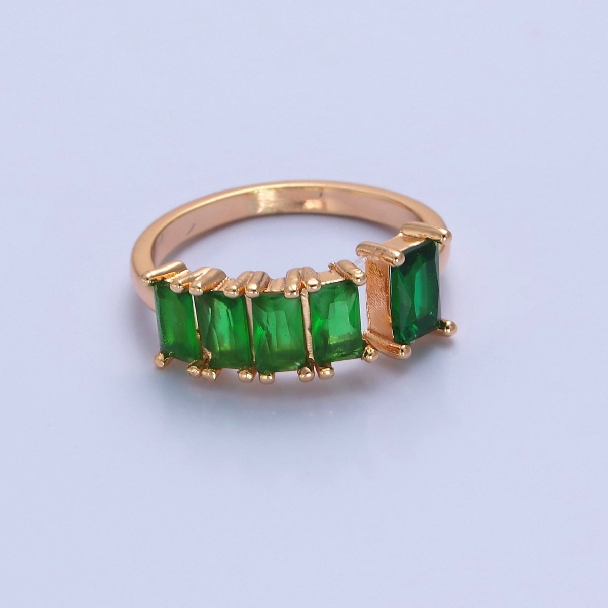 Gold CZ Pave Square Signet Midi Ring Diamond Clear Green Rainbow CZ Open Adjustable O-2248 O-2249 O-2250