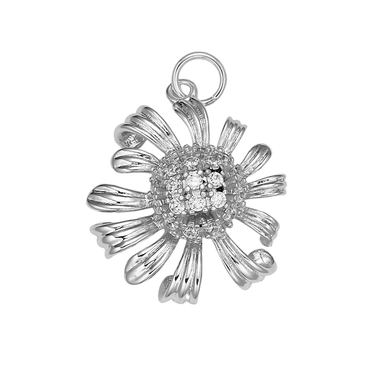Gold Daisy Jasmine Charm 25.5x18mm - Mini Flower Charm Dainty Sun Flower Charm Floral for bracelet earring necklace supply E-196 E-787