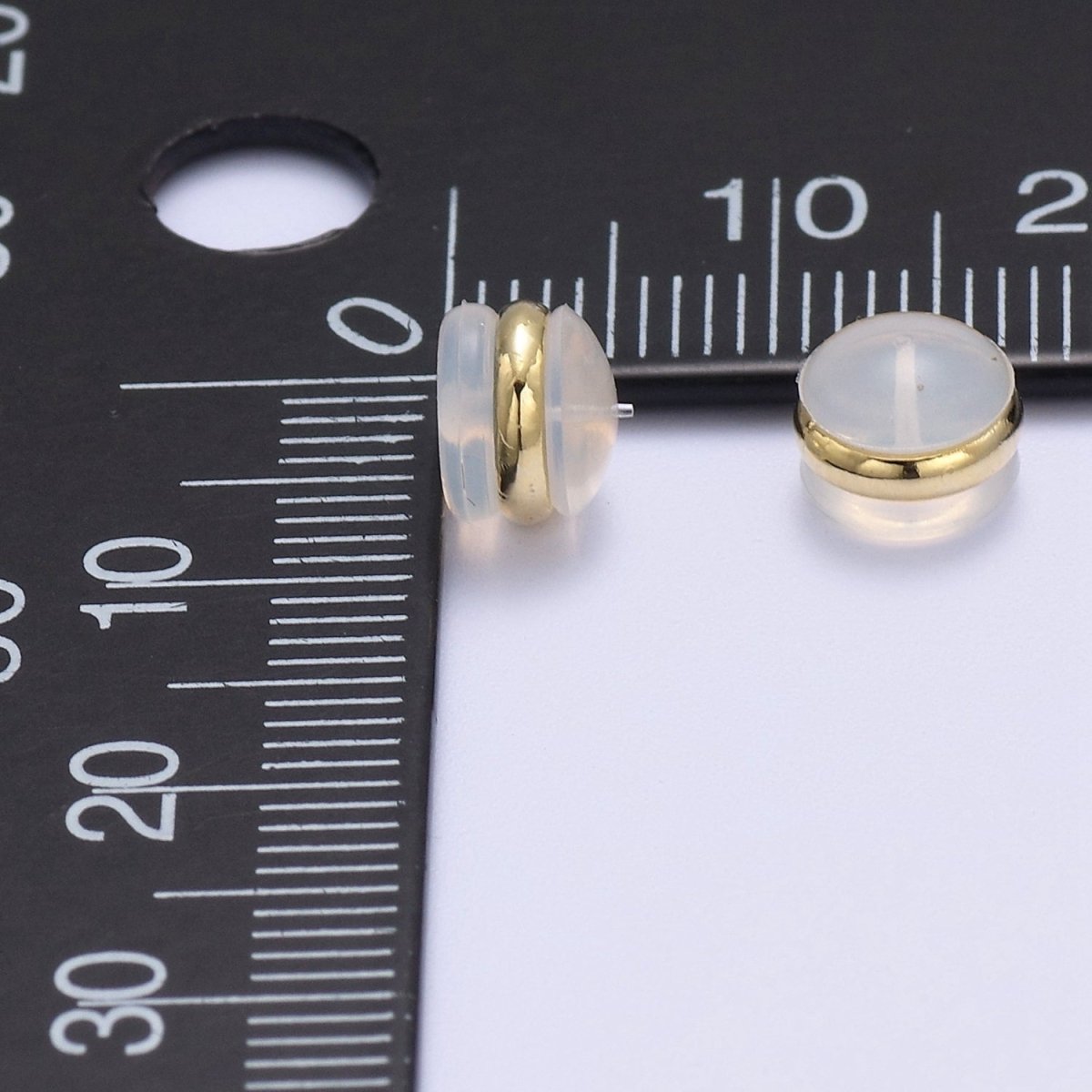 Gold Earring Backs Soft Clear Silicone Padded Mushroom Safety Grip Earring Backings Secure Hypoallergenic Pierced Studs K-211 K-214