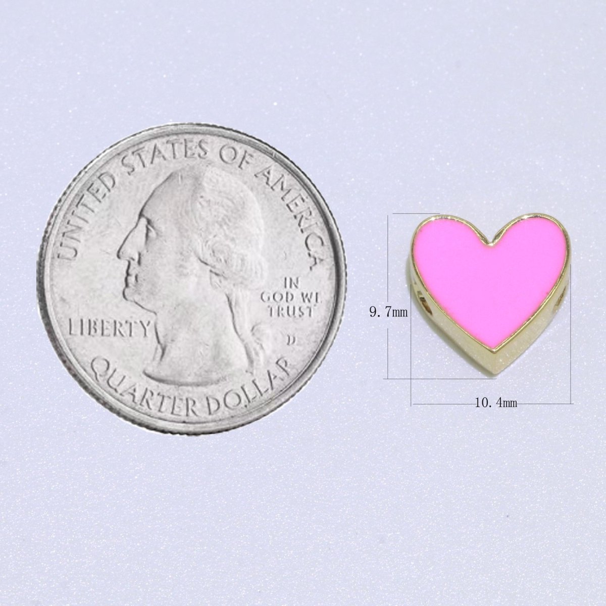 Gold Enamel Spacer Beads, Symbol Beads, Ampersand Beads Heart Star Pink Red Enamel Beads for Bracelet Necklace Component 8mm,10mm B-516 to B-521