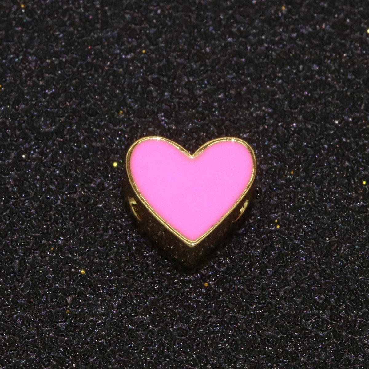 Gold Enamel Spacer Beads, Symbol Beads, Ampersand Beads Heart Star Pink Red Enamel Beads for Bracelet Necklace Component 8mm,10mm B-516 to B-521