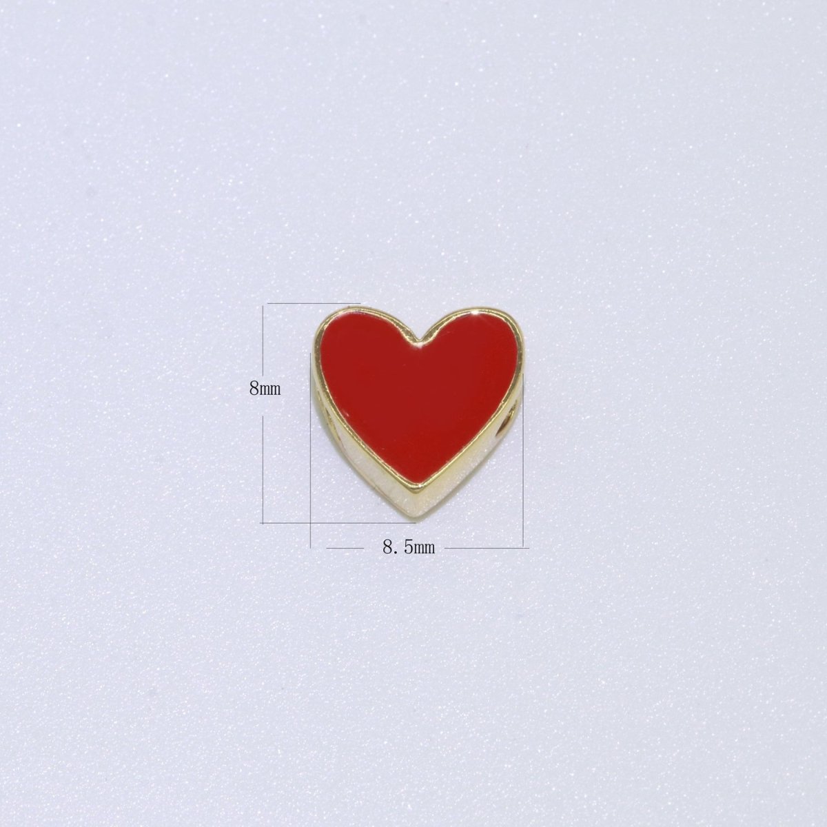 Gold Enamel Spacer Beads, Symbol Beads, Ampersand Beads Heart Star Pink Red Enamel Beads for Bracelet Necklace Component 8mm,10mm B-516 to B-521