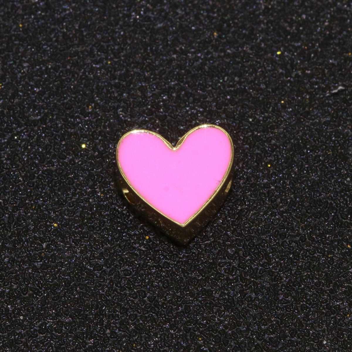 Gold Enamel Spacer Beads, Symbol Beads, Ampersand Beads Heart Star Pink Red Enamel Beads for Bracelet Necklace Component 8mm,10mm B-516 to B-521