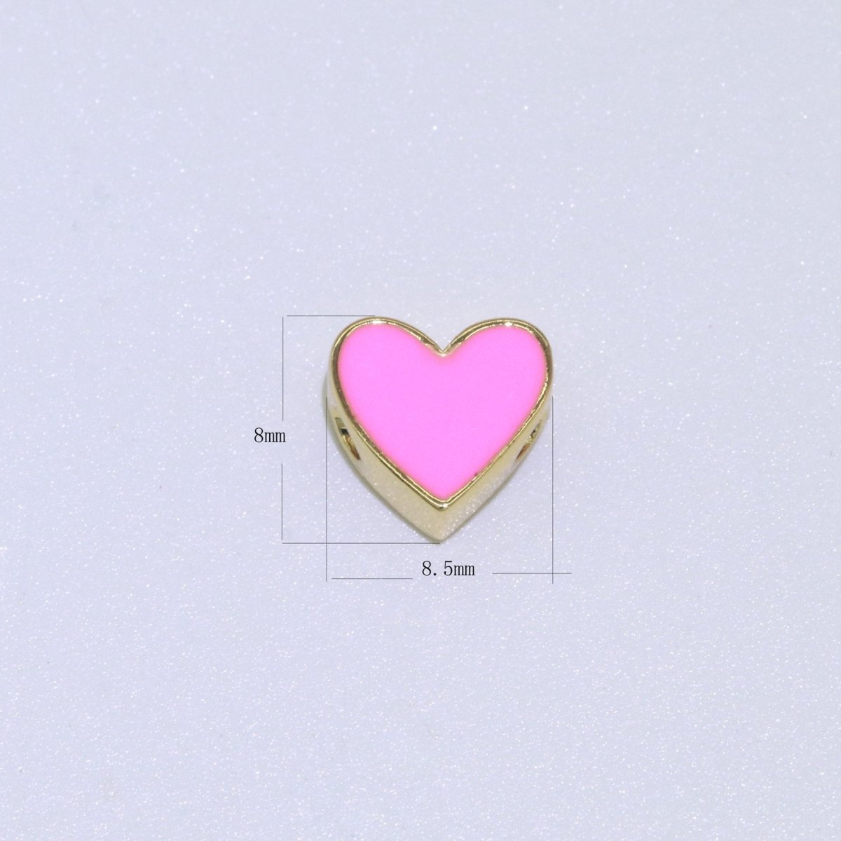 Gold Enamel Spacer Beads, Symbol Beads, Ampersand Beads Heart Star Pink Red Enamel Beads for Bracelet Necklace Component 8mm,10mm B-516 to B-521
