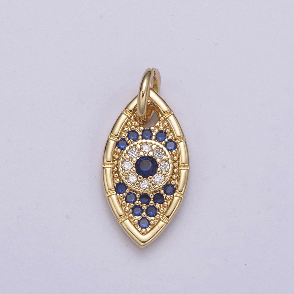 Gold Evil Eye Charm, Gold Eye Charm With Cubic Zirconia, Protecting Eye Charm, Dainty Eye Charm, Protecting Jewelry N-328 - N-330